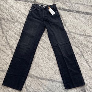 Mango Black Wide Leg Jeans